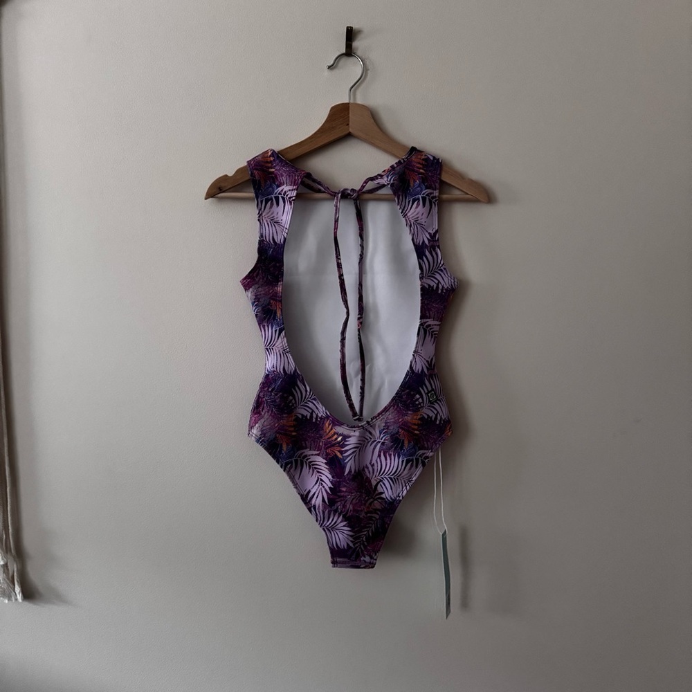 Jolyn Clothing Purple and Orange Tropical Swimsuit - SPF50 - Small - NWT - Picture 2 of 6